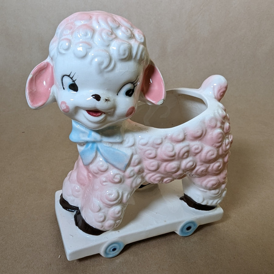 Vintage Japanese Kitsch Lamb Planter