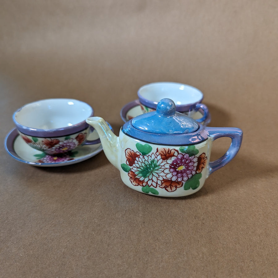 Vintage Miniature Japanese Lustreware Tea Set