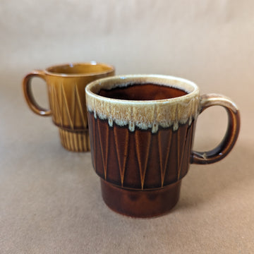 Vintage Drip Glaze Stacking Mugs