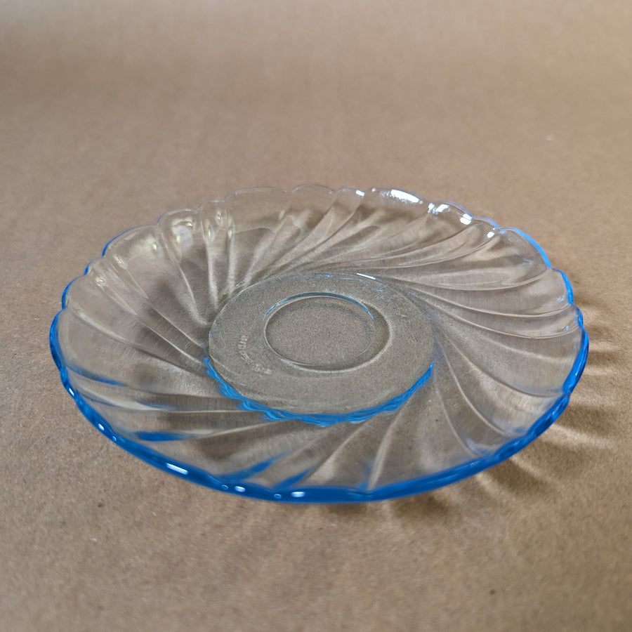 Vintage Icy Blue KIG Indonesia Tea Cup Set