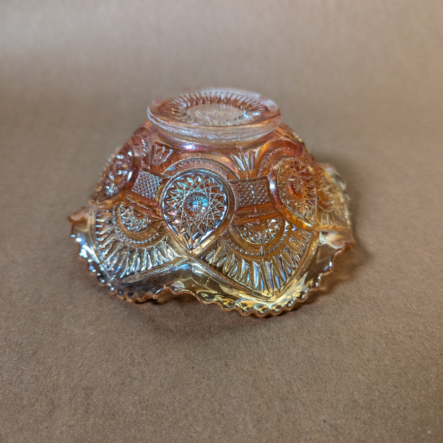 Vintage Fenton Marigold Carnival Depression Glass Candy Bowl / Trinket Dish