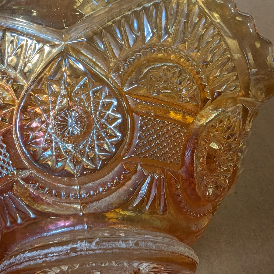 Vintage Fenton Marigold Carnival Depression Glass Candy Bowl / Trinket Dish