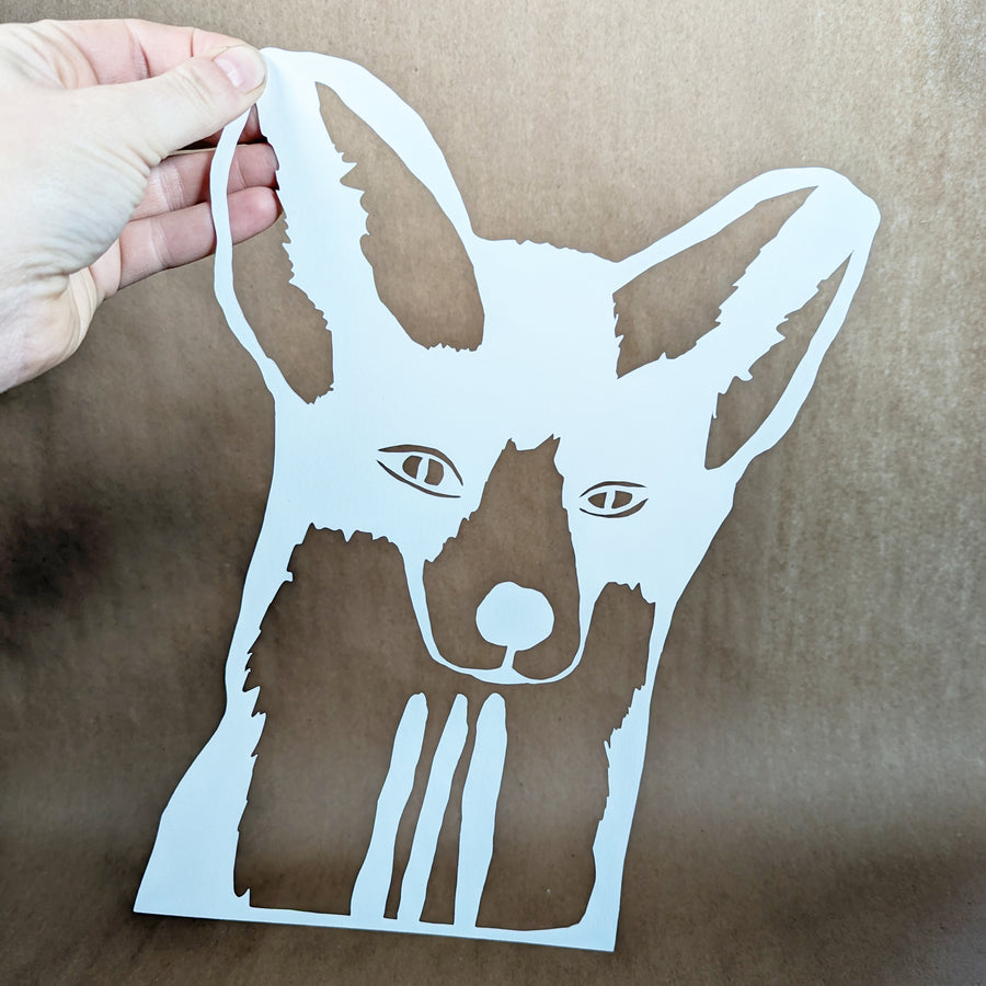 Fox Paper Cut