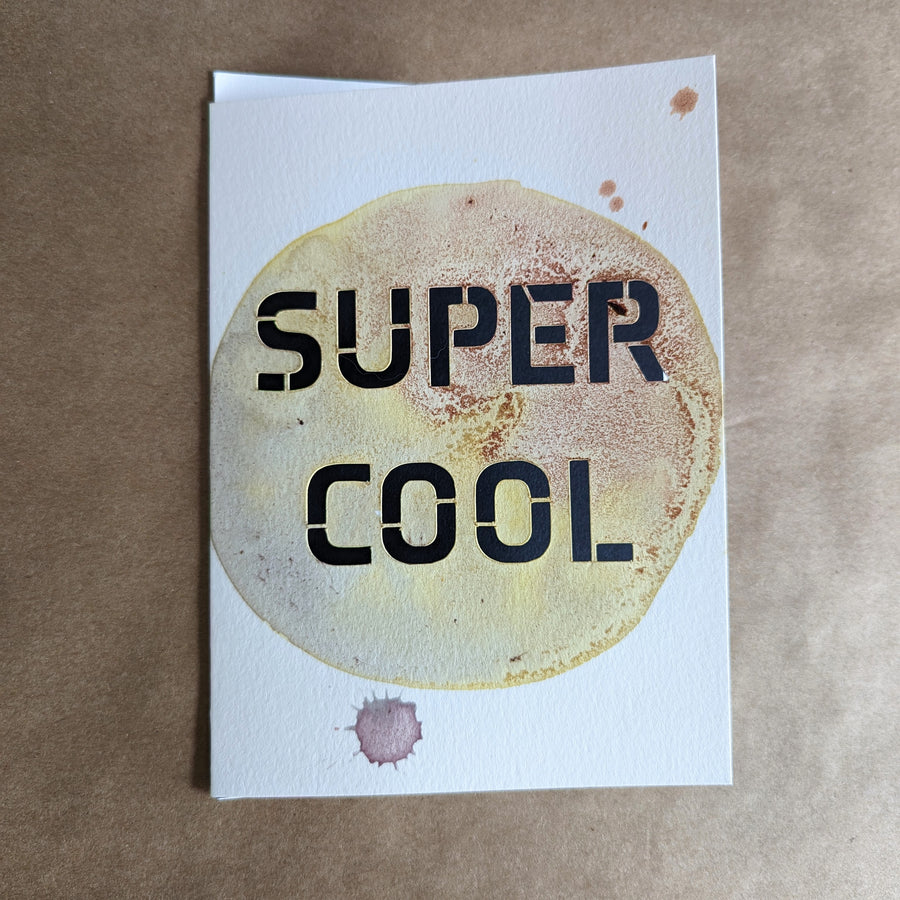 Card - Super Cool (Paper Cut & Natural Ink)