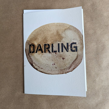 Card - Darling (Paper Cut & Natural Ink)