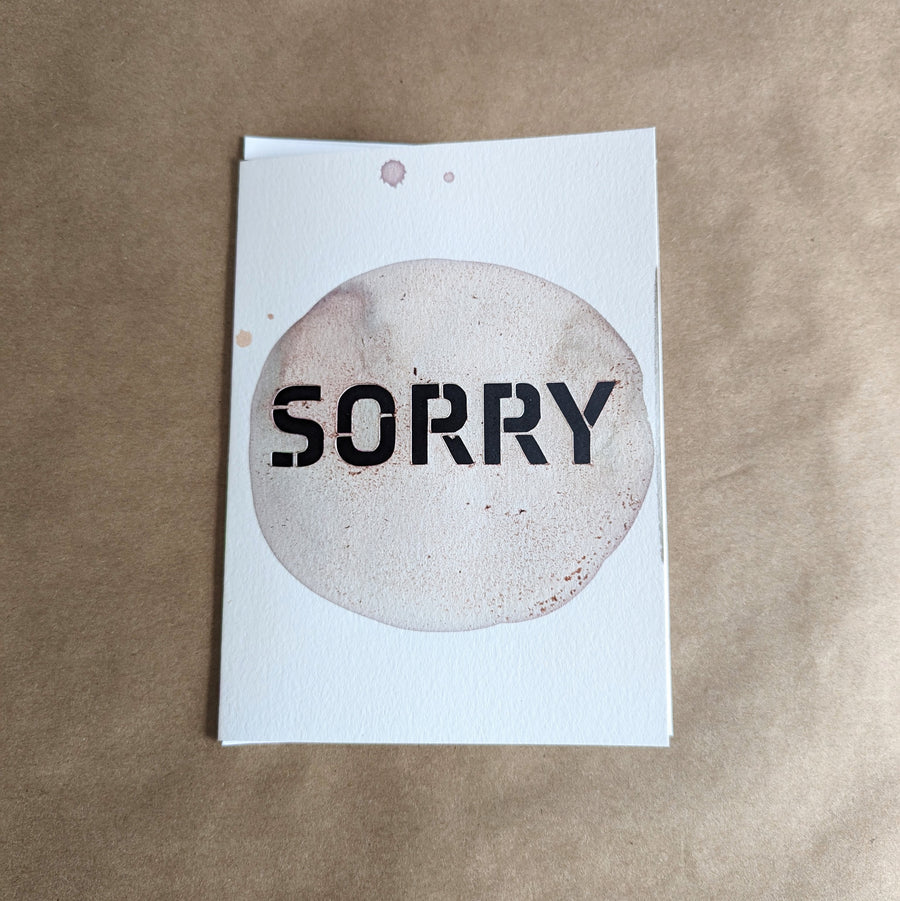 Card - Sorry (Paper Cut & Natural Ink)