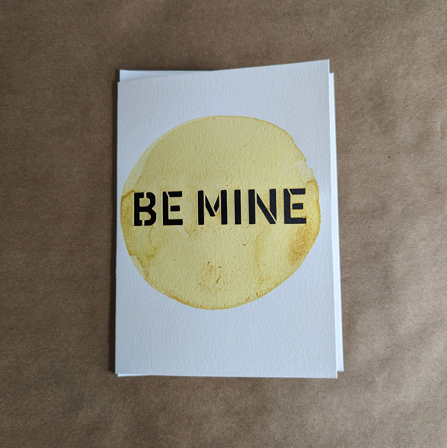 Card - Be Mine (Paper Cut & Natural Ink)