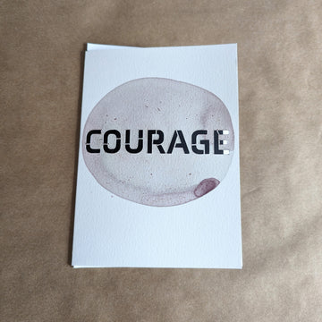 Card - Courage (Paper Cut & Natural Ink)