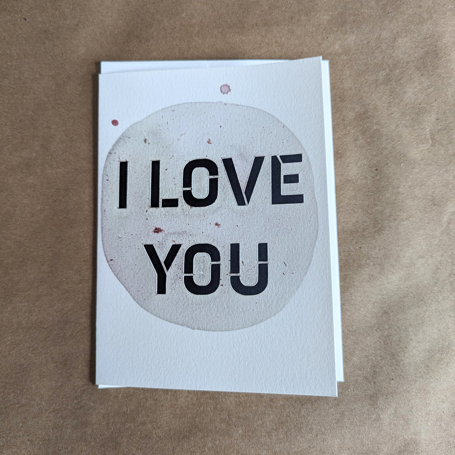 Card - I love you (Paper Cut & Natural Ink)