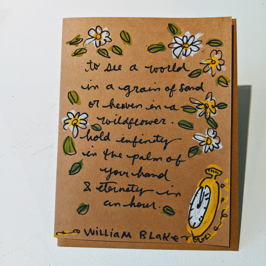 To See a World in a Grain of Sand - William Blake Quote Card