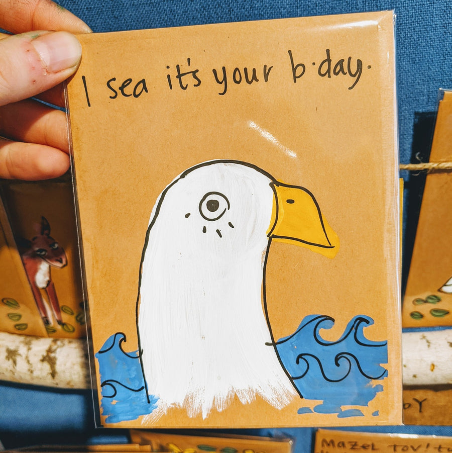 I Sea It's Your Birthday Seagull Card