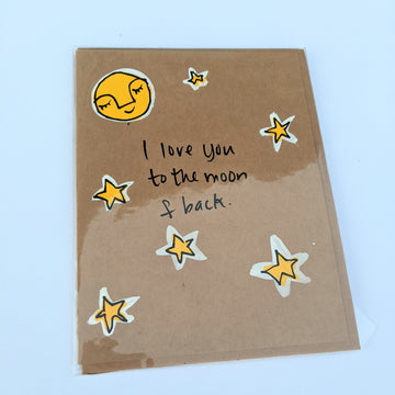 I love you to the moon & back card