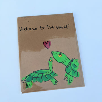 Welcome to the World - Baby Turtle Card