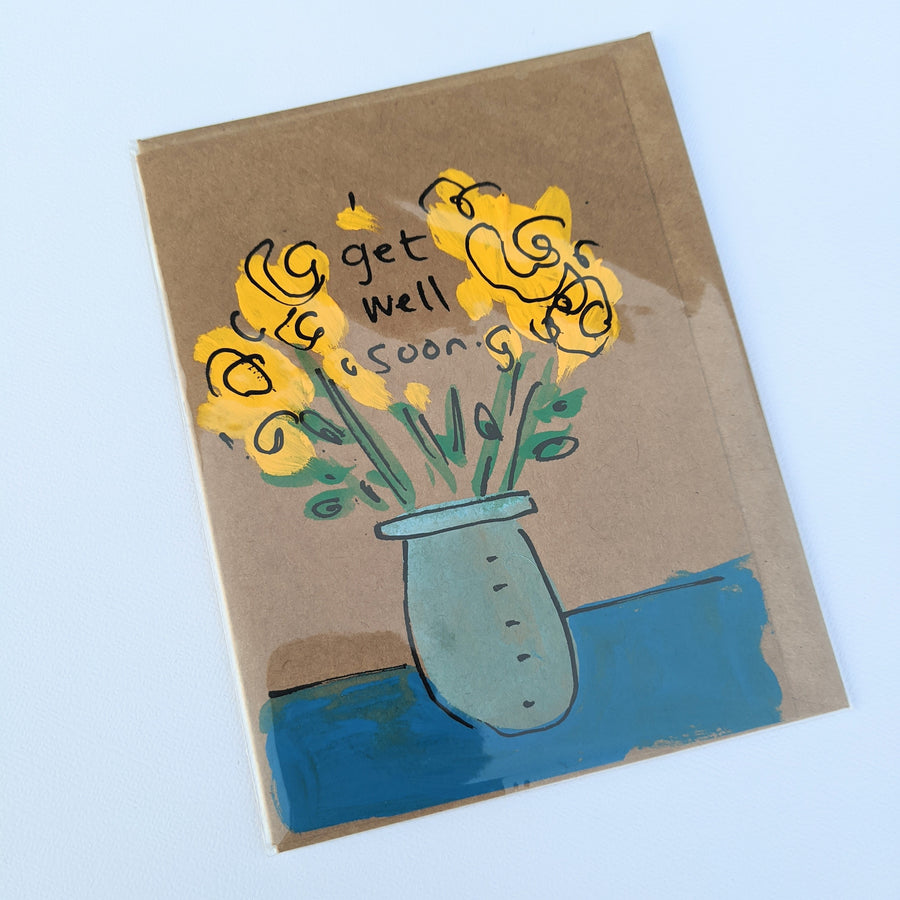 Get Well Soon - Mason Jar Bouquet Card