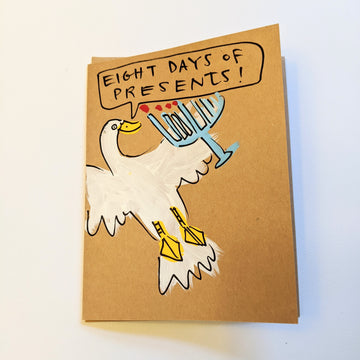 Eight Days of Presents! - Duck Chanukkah Card