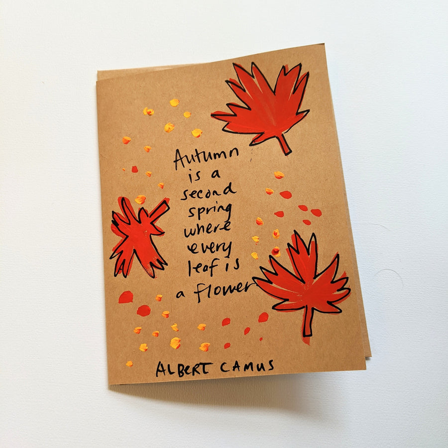 Autumn is a second spring - Albert Camus Quote Card