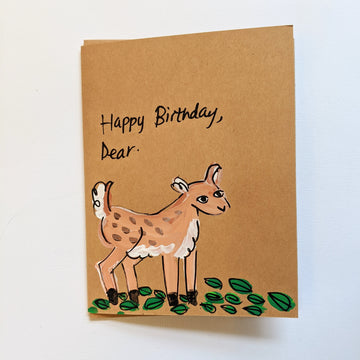 Happy Birthday Dear Deer Card