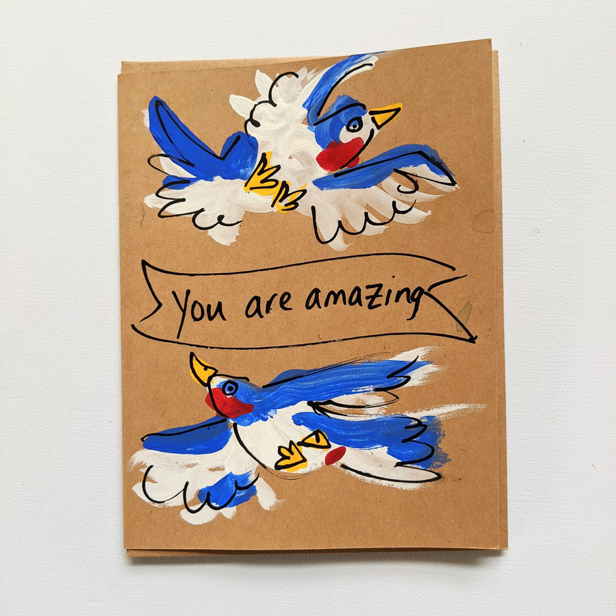 You are Amazing - Bluebird Banner Card
