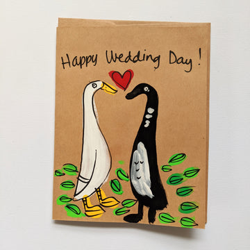 Happy Wedding Day - Indian Runner Duck Card