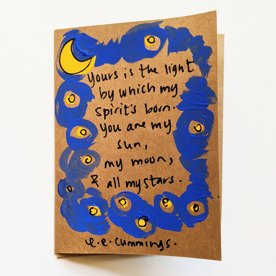 Yours is the light - e.e. cummings Quote Card