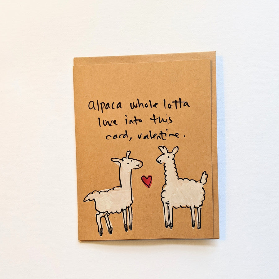 Alpaca whole lotta love into this card Valentine