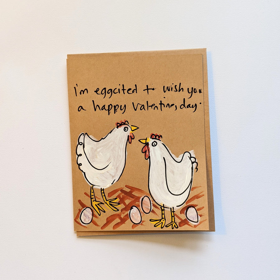 I'm eggcited to wish you - Chicken Valentine
