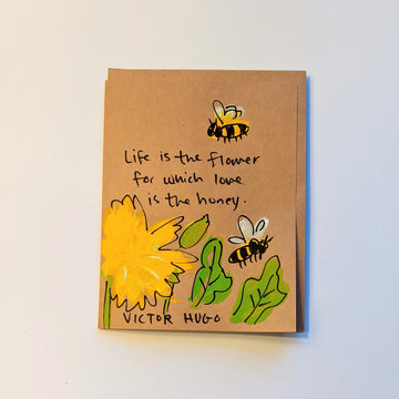 Life is the flower - Victor Hugo Quote Card