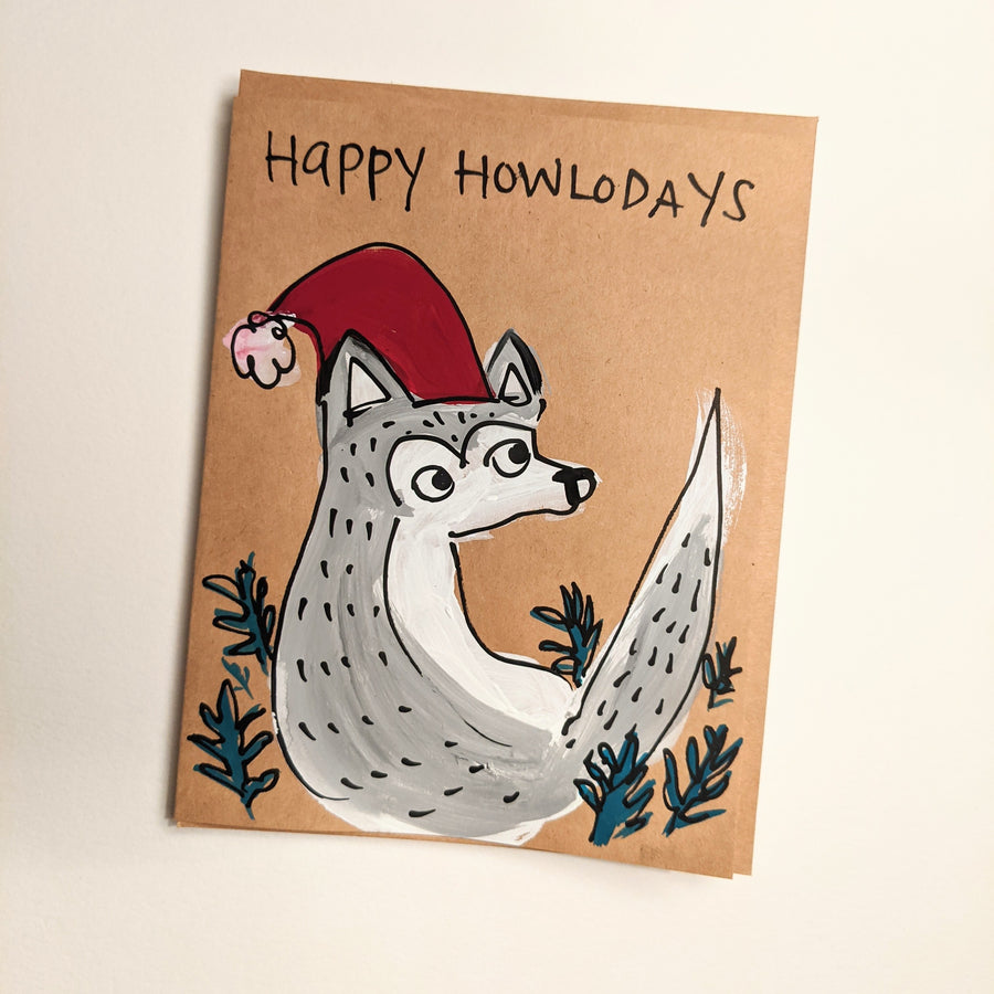 Happy Howlodays - Holiday Husky Card